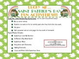 Lucky Me…Saint Patrick's Day Fun Activities!
