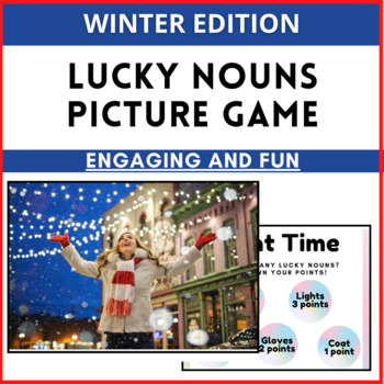 Preview of Lucky Nouns Practice Game High Engagement Review WINTER Edition