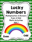 Lucky Numbers Multiplication & Division Even Odd Math Activities