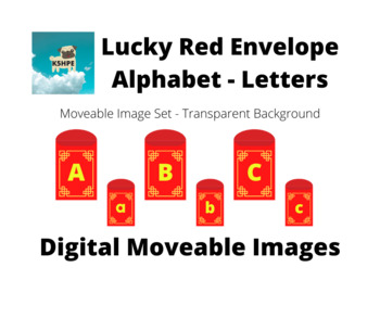 Preview of Lucky Red Envelope Letters, Alphabet, Digital, Moveable Images, Clip Art