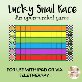 Preview of Lucky Snail Race Open-ended Game: Boom Card + PowerPoint Versions w/ Spinner!