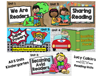 Preview of Lucy Calkin's NEW Kindergarten FIVE Reading Units of Study Lesson Presentations