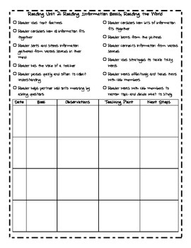 Lucy Calkins 2nd Grade Reading Conference Forms by First Grade Fun-atic