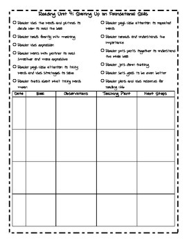 Lucy Calkins 2nd Grade Reading Conference Forms by First Grade Fun-atic