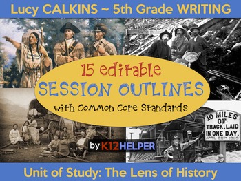Preview of Lucy Calkins Information Writing: 5th Grade: 15 Session Outlines