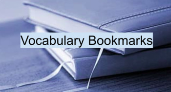 Preview of Readers Workshop Reading Goal Bookmarks Vocabulary