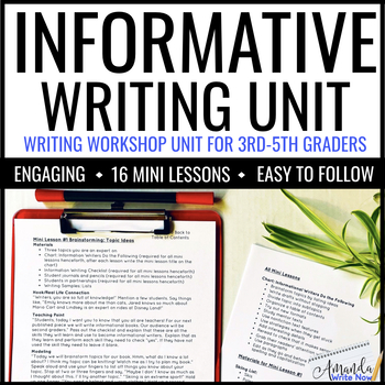 Preview of Informative Writing Unit, Informational Writing Unit, Expository Writing