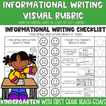 Preview of Lucy Calkins Informational Writing Checklist for Kindergarten and First Grade