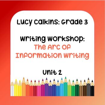 Preview of Lucy Calkins Lesson Plans - Grade 3 Writing: Art of Information Writing (Unit 2)