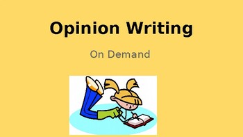 Preview of Lucy Calkins On Demand Opinion Writing
