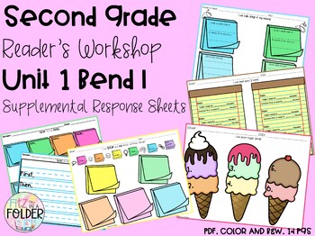 Preview of Lucy Calkins Reader's Workshop Response Sheets Second Grade Unit 1 Bend I