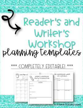 Preview of Lucy Calkins Reader's and Writer's Workshop Planning Templates