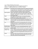 Lucy Calkins Reading First Grade Unit 2 Outlines – fully editable