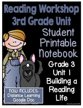 Preview of Lucy Reading Workshop: 3rd Grade Notebook - Unit 1 - Distance Learning