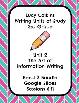 Preview of Lucy Calkins The Art of Information Writing 3rd Grade Bend 2 Slides