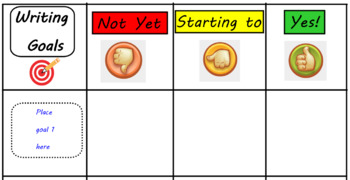 Preview of Lucy Calkins Unit 1: Small Moments Goal Setting Smartnotebook