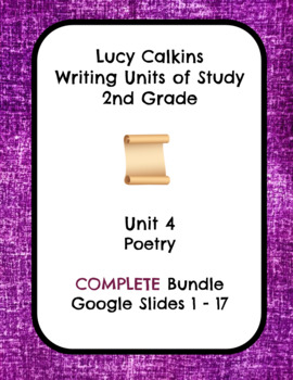 Preview of Lucy Calkins Unit 4 Poetry Writing Grade 2 COMPLETE Bundle