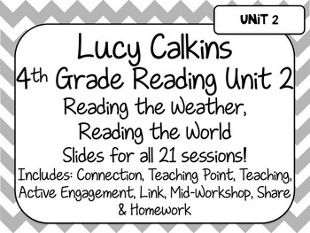 Preview of Lucy Calkins Unit Plans: 4th Grade Reading Unit 2- Reading the Weather..