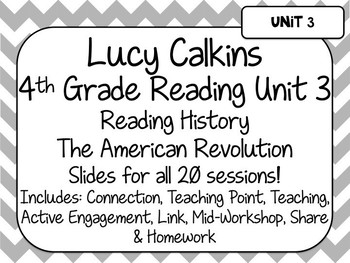 Preview of Lucy Calkins Unit Plans: 4th Grade Reading Unit 3-Reading History