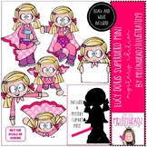 Lucy Doris Superhero clipart digi stamps Mini Mystery Edit