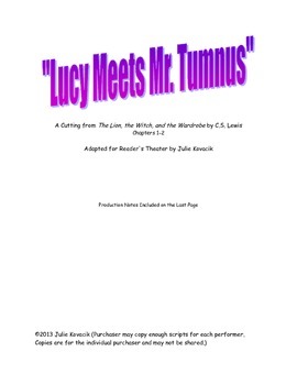 Preview of "Lucy Meets Mr. Tumnus"  A Reader's Theater Script