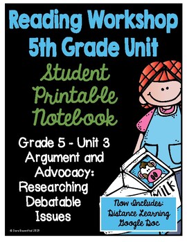 Preview of Lucy Reading Workshop: 5th Grade Notebook - Unit 3 - Distance Learning