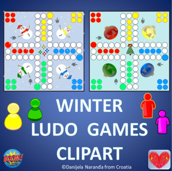 Preview of Ludo Board Math Games Clip Art