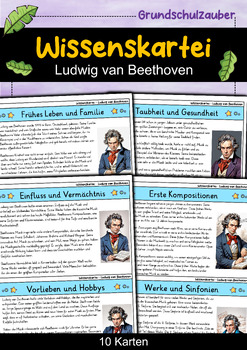 Preview of Ludwig van Beethoven - Wissenskartei - Berühmte Persönlichkeiten (German)