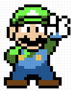 Preview of Luigi Inspired Math Mystery Pixel Art Reveal