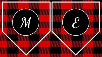 Lumber Jack Plaid Merry Christmas Banner by India's Imagination's