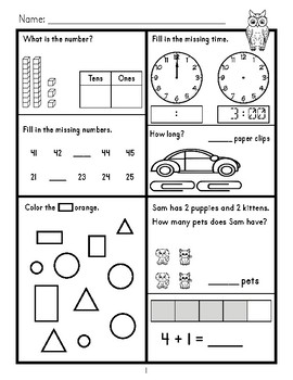First Grade Daily Math: Book Two by Luminary Kids | TpT