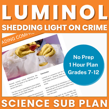 Preview of Luminol: Forensic Science Blood Spatter Analysis (NO PREP Sub) Activities++