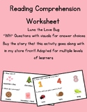 Luna the Love Bug- Reading Comprehension Worksheet w/ Visuals