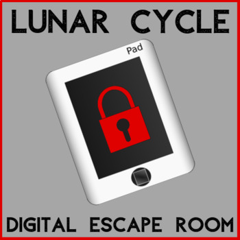 Preview of Lunar Cycle Escape Room Digital Distance Learning Moon Phases Breakout