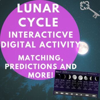 Preview of Lunar Cycle | Interactive Digital Google Activity | Predict Sequence Calendar