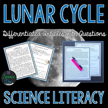 Preview of Lunar Cycle Science Literacy Article - Distance Learning Compatible