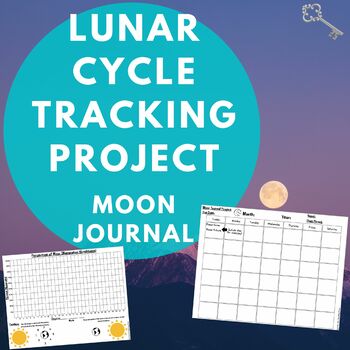 lunar cycle period tracker with bujo journal page PDF – moon haus studio