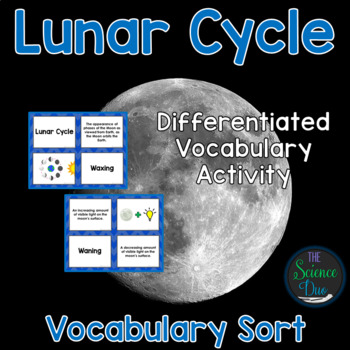 Preview of Lunar Cycle Vocabulary Sort
