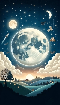 Preview of Lunar Glow: Moon Poster