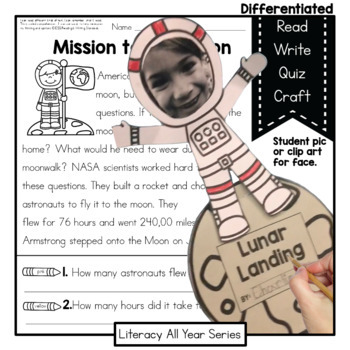 Preview of Lunar Landing - Reading with Coordinating Writing Unit and Craft
