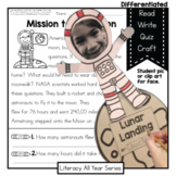 Lunar Landing - Reading with Coordinating Writing Unit and Craft
