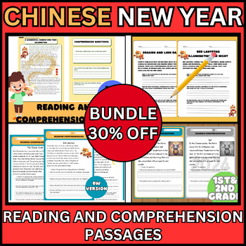 Preview of Lunar New Year 2024 Chinese New Year Reading Comprehension Passages bundle
