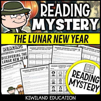 Preview of Lunar New Year 2024 Reading Detective Mystery Comprehension Activities Dragon