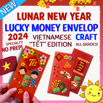 Preview of Lunar New Year 2024| VIETNAMESE "TET" LUCKY ENVELOPE |Year of the Dragon Craft