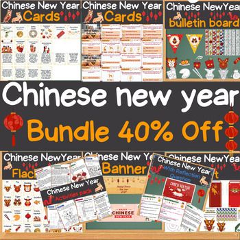 Preview of Lunar New Year 2024 Year of the Dragon Bundle Activities Chinese New Year 40% of