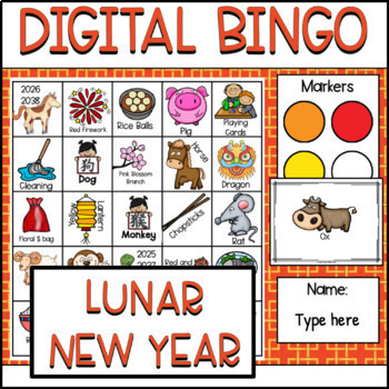Preview of Lunar New Year Bingo with 36 cards  - Google Slides™ - TET