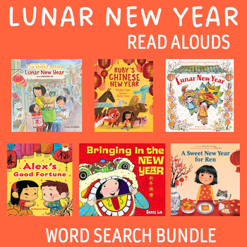 Preview of Lunar New Year / Chinese New Year Read Aloud Books Word Search BUNDLE