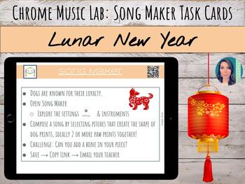 Preview of Lunar New Year | Chrome Music Lab | Printable & Digital Task Cards