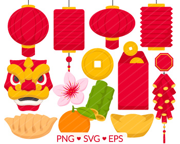 Preview of Lunar New Year Clipart - SVG, PNG, EPS Images - Year of Dragon