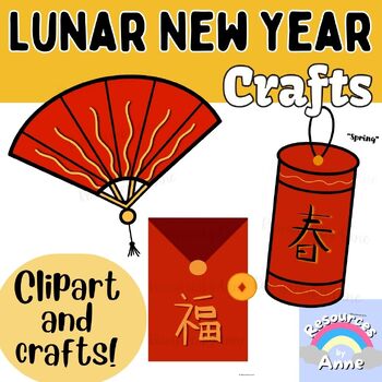 Preview of Lunar New Year Clipart and Crafts | Chinese New Year Art Printables BUNDLE